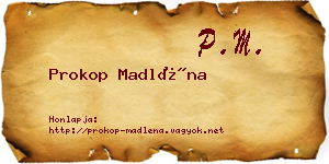 Prokop Madléna névjegykártya